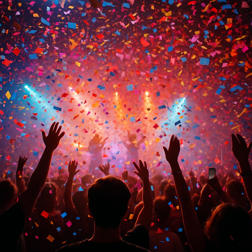 คอนเสิร์ตหรือการแสดงบันเทิงพร้อมกระดาษโปรย-1