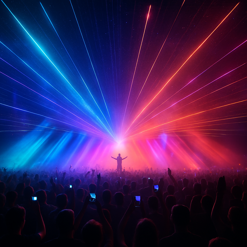 ประสบการณ์แสงไฟที่ดื่มด่ำในคอนเสิร์ต